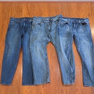 3 Pairs Of Mens Denim Jeans - Size 34/30